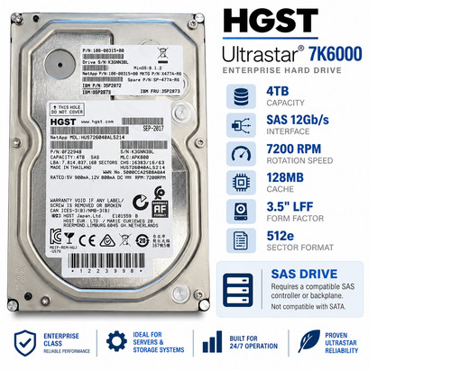 Hgst ultrastar 4tb sas - 4tb,